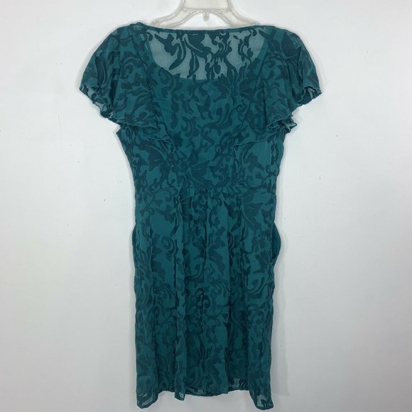 Anthropologie Fluttered Scrollwork Dress Size 2 - Picture 7 of 9